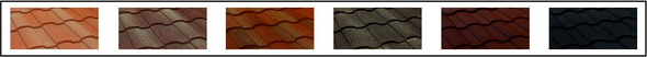 Variedad de colores de tejas de acero gravilladas